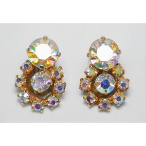 Vintage Austrian Aurora Borealis Earrings